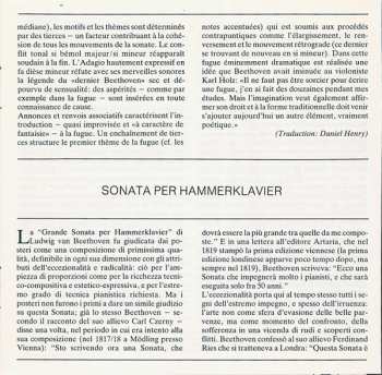 CD Ludwig van Beethoven: Hammerklavier-Sonate = Piano Sonata No.29 In B Flat Major = Sonate Pour Piano N° 29 En Si Bémol Majeur Op.106