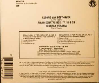 CD Ludwig van Beethoven: Piano Sonatas Nos. 17, 18 & 26