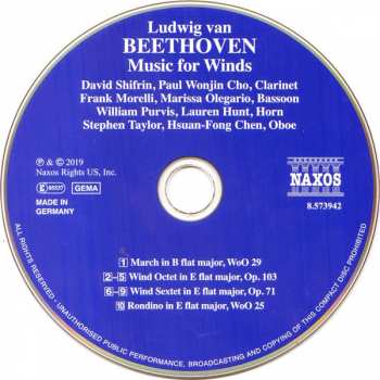 CD Ludwig van Beethoven: Music For Winds