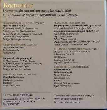 10CD/Zestaw pudełkowy Robert Schumann: Romantic: Les Maîtres Du Romantisme Européen (XIXe Siècle)