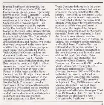 CD Ludwig van Beethoven: Tripelkonzert • Triple Concerto / Violinromanzen • Violin Romances Nos. 1 & 2