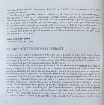 CD Ludwig van Beethoven: Violinkonzert • Violin Concerto • Concerto Pour Violin / Romanzen • Romances 1 & 2