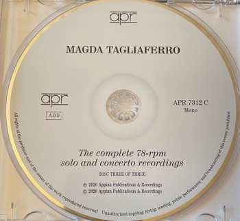 3CD/Zestaw pudełkowy Magda Tagliaferro: The Complete 78-rpm Solo And Concerto Recordings