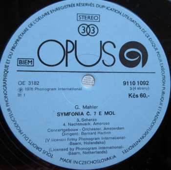 2LP/Zestaw pudełkowy Gustav Mahler: Symphony No. 7