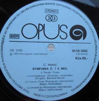 2LP/Zestaw pudełkowy Gustav Mahler: Symphony No. 7