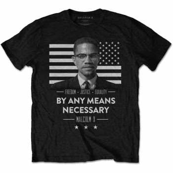 Merch Malcolm X: Koszulka By Any Means Necessary 
