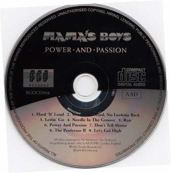 CD Mama's Boys: Power And Passion