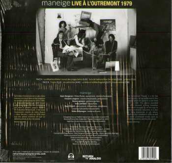 LP Maneige: Live À L'Outremont 1979