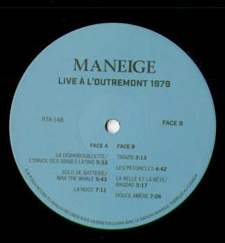 LP Maneige: Live À L'Outremont 1979