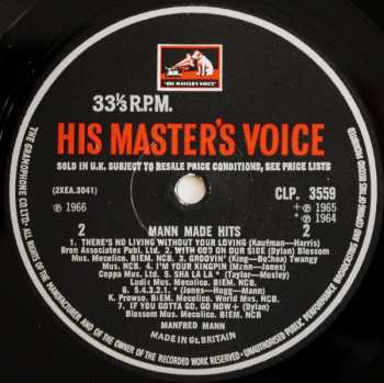LP Manfred Mann: Mann Made Hits