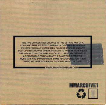 5CD/Zestaw pudełkowy Manfred Mann's Earth Band: Bootleg Archives Volumes 1-5