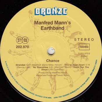 LP Manfred Mann's Earth Band: Chance