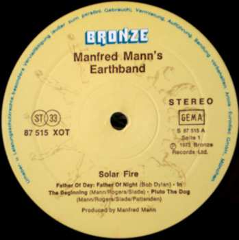 LP Manfred Mann's Earth Band: Solar Fire