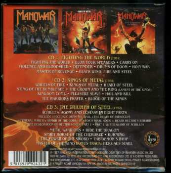 3CD/Zestaw pudełkowy Manowar: Black Wind, Fire & Steel: Atlantic Albums 1987-1992