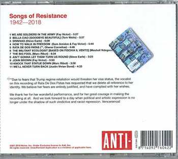 CD Marc Ribot: Songs Of Resistance 1942-2018