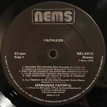 LP Marianne Faithfull: Faithless
