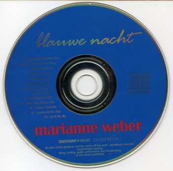 CD Marianne Weber: Blauwe Nacht