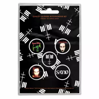 Zestaw Odznak Cross Logo Marilyn Manson 
