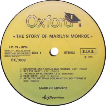 LP Marilyn Monroe: The Story Of Marilyn Monroe
