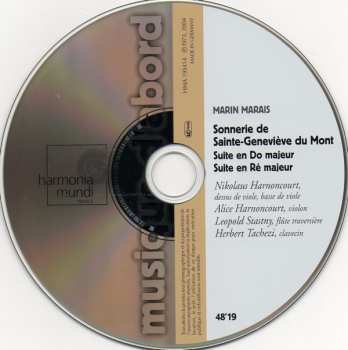 CD Nikolaus Harnoncourt: Sonnerie De Sainte-Geneviève Du Mont - Suites Pour Violes
