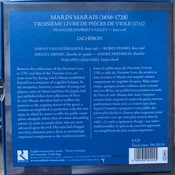 4CD/Zestaw pudełkowy Marin Marais: Troisième livre de pièces de viole