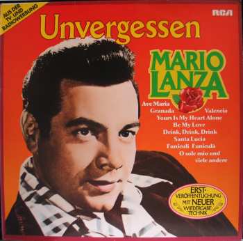 LP Mario Lanza: Unvergessen