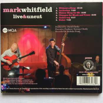 CD Mark Whitfield: Live&Uncut DIGI