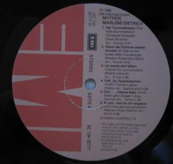 2LP Marlene Dietrich: Mythos Marlene Dietrich