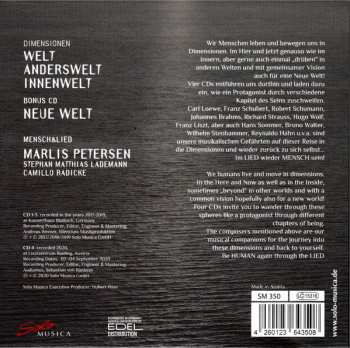 4CD/Zestaw pudełkowy Marlis Petersen: Dimensionen (Mensch&Lied)
