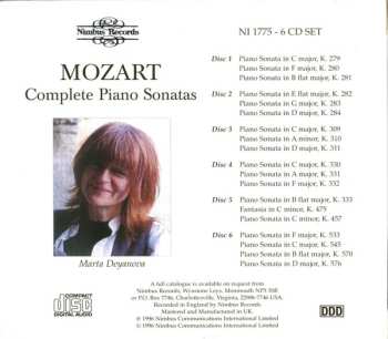6CD/Zestaw pudełkowy Marta Deyanova: Mozart Complete Piano Sonatas