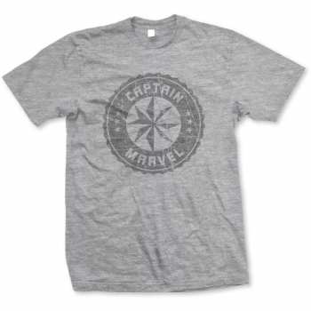 Merch Marvel Comics: Tričko Captain Marvel Grey Circle  S