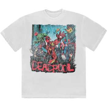 Merch Marvel Comics: Koszulka Deadpool Hero Scene Vintage