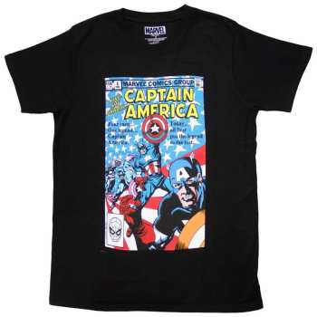 Merch Marvel Comics: Koszulka Many Captain Americas Comic Cover