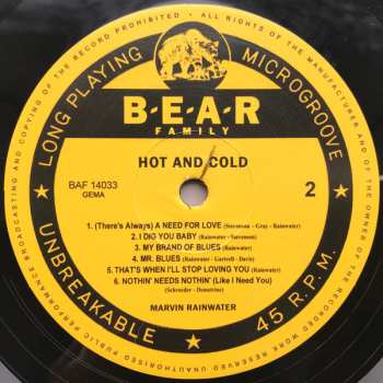 CD/EP Marvin Rainwater: Hot And Cold LTD