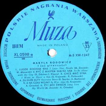 LP Maryla Rodowicz I Jej Gitarzyści: Żyj Mój Świecie