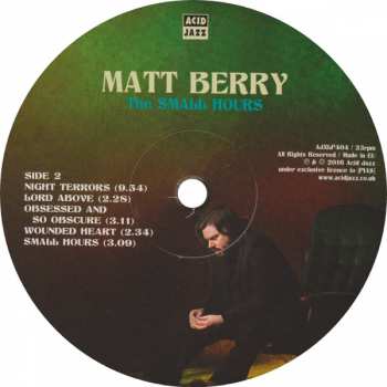LP Matt Berry: The Small Hours LTD | CLR