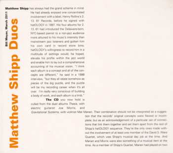 CD Matthew Shipp: Duos With Mat Maneri & Joe Morris