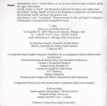 CD Maurizio Cazzati: Vespro Di Sant'Andrea (Un Solenne Vespro Mantovano Del 1641 Alla Corte Dei Gonzaga)