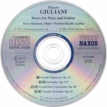 CD Mauro Giuliani: Duets for Flute and Guitar 