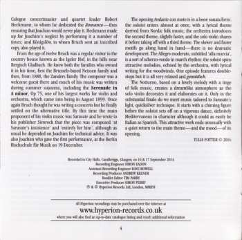 CD Max Bruch: Violin Concerto No. 1, Op 26 • Romance, Op 42 • Serenade, Op 75