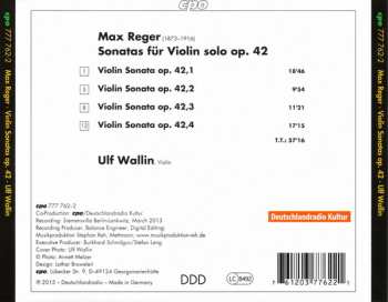 CD Max Reger: Violin Sonatas Op. 42