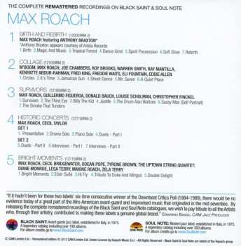 6CD/Zestaw pudełkowy Max Roach: The Complete Remastered Recordings On Black Saint & Soul Note