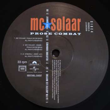 2LP MC Solaar: Prose Combat