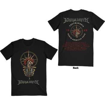 Merch Megadeth: Megadeth Unisex T-shirt: Youthanasia 1995 North American Tour (black) (back Print) (small) S