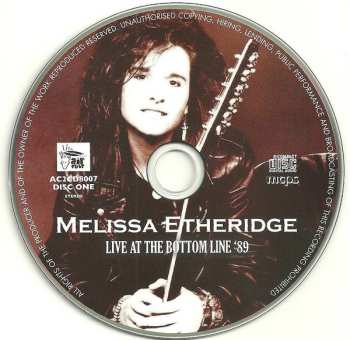CD Melissa Etheridge: Live At The Bottom Line '89