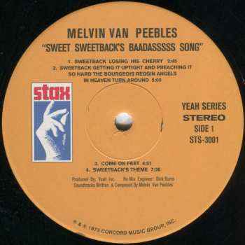 LP Melvin Van Peebles: Sweet Sweetback's Baadasssss Song (An Opera)