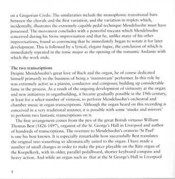 CD Felix Mendelssohn-Bartholdy: Organ Music