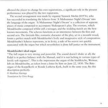 CD Felix Mendelssohn-Bartholdy: Organ Music