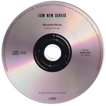 CD Meredith Monk: Cellular Songs