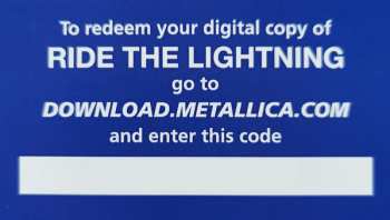 4LP/6CD/DVD/Zestaw pudełkowy Metallica: Ride The Lightning DLX | LTD | NUM | PIC